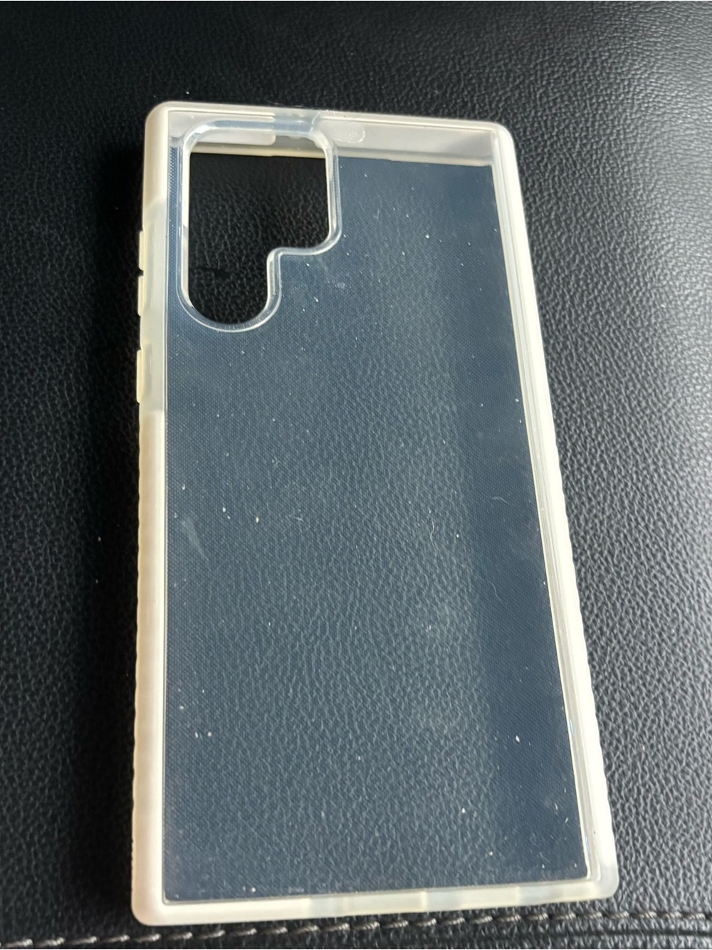 Clear Transparent TPU Phone Case - White Trim